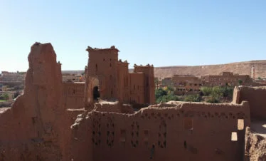 View over Kasbah Ait Ben Haddou rooftops