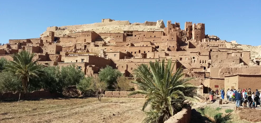 view of Kasbah Ait Ben Haddou from the front