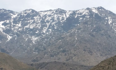 view of snow-topped High Atlas Mountains