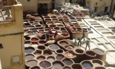 dye pits at Fes tanneries