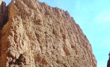 view of todra gorge against blue sky