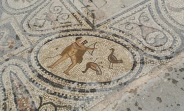 Roman mosaic at Volubilis - detail