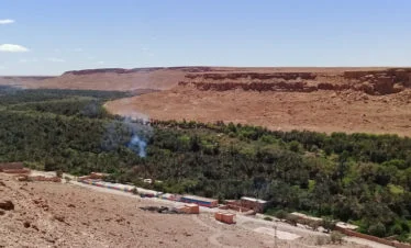 overlooking palm-filled Ziz Valley