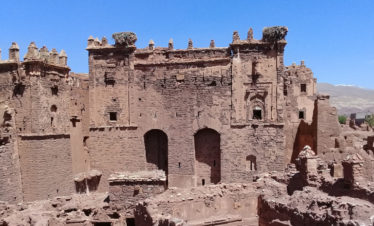ruins of buildings at Telouet Kasbah